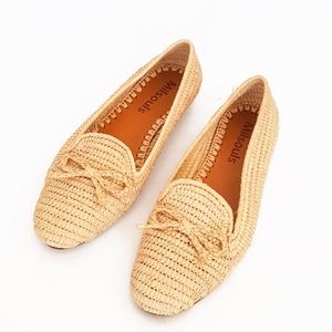 NWOT MILSOULS BOWIE RAFFIA LOAFER